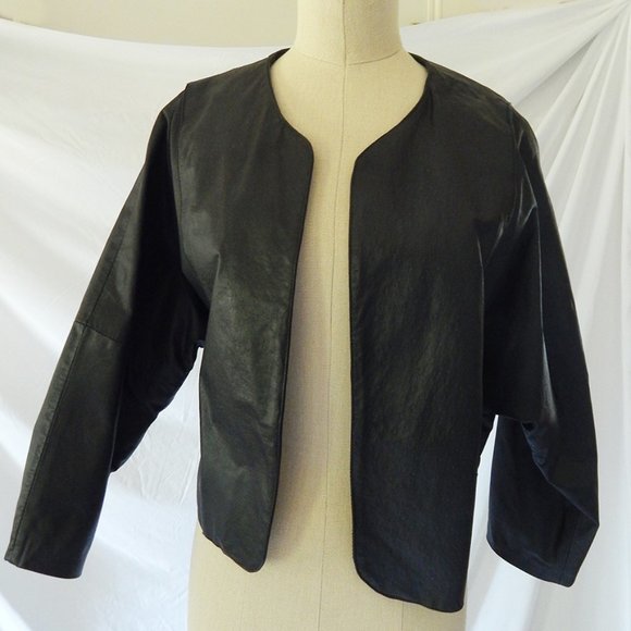 Jackets & Blazers - SALE Vintage black leather jacket Unisex XS
